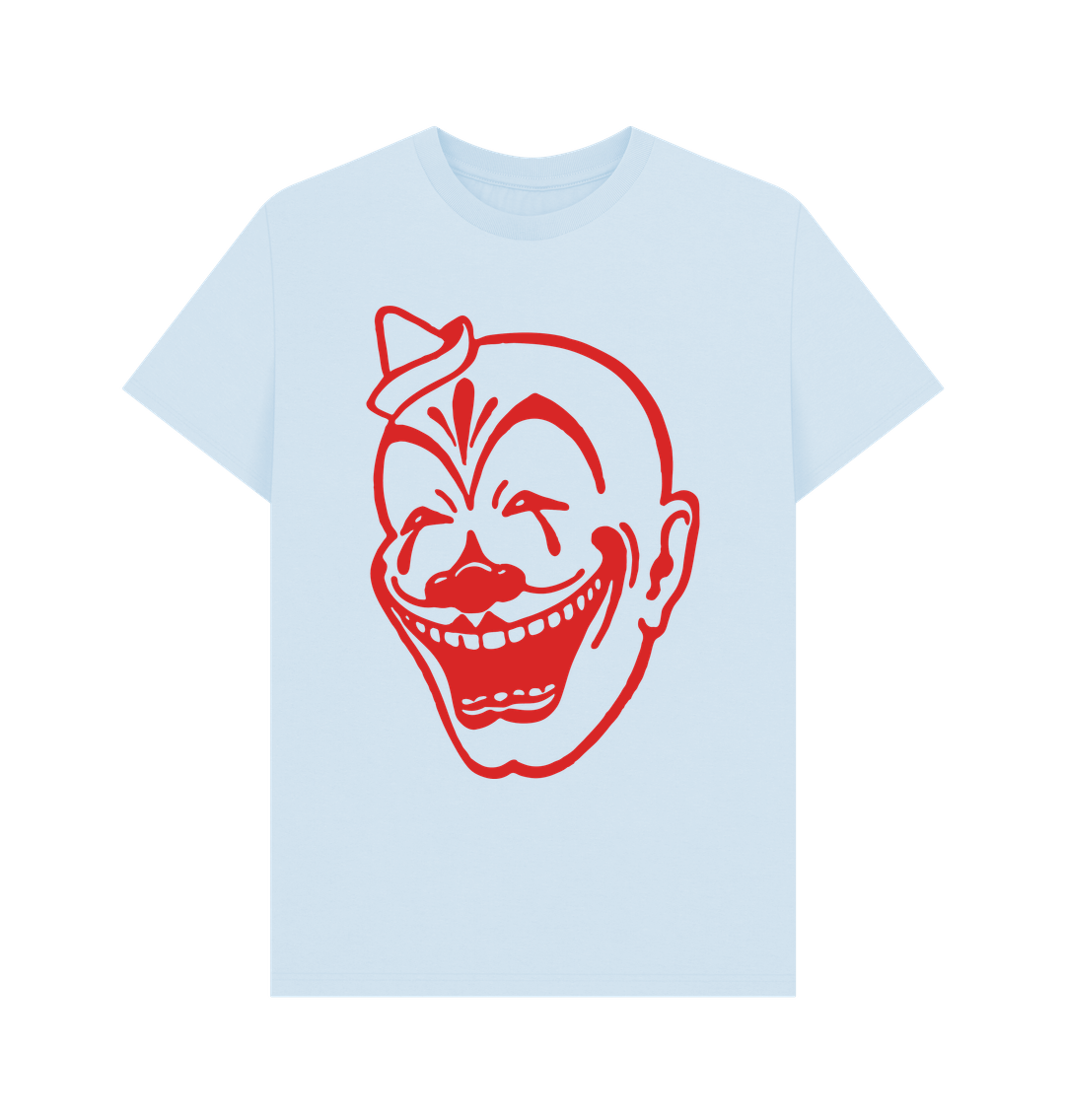 Sky Blue Scary clown t-shirt Clowncore