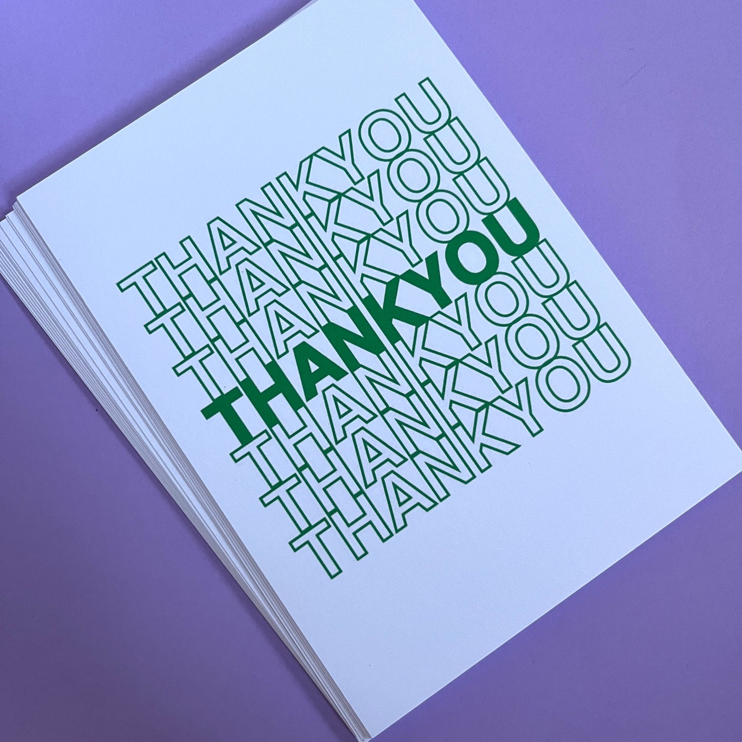 Thank you Postcard note pack of 20 thankyou cards