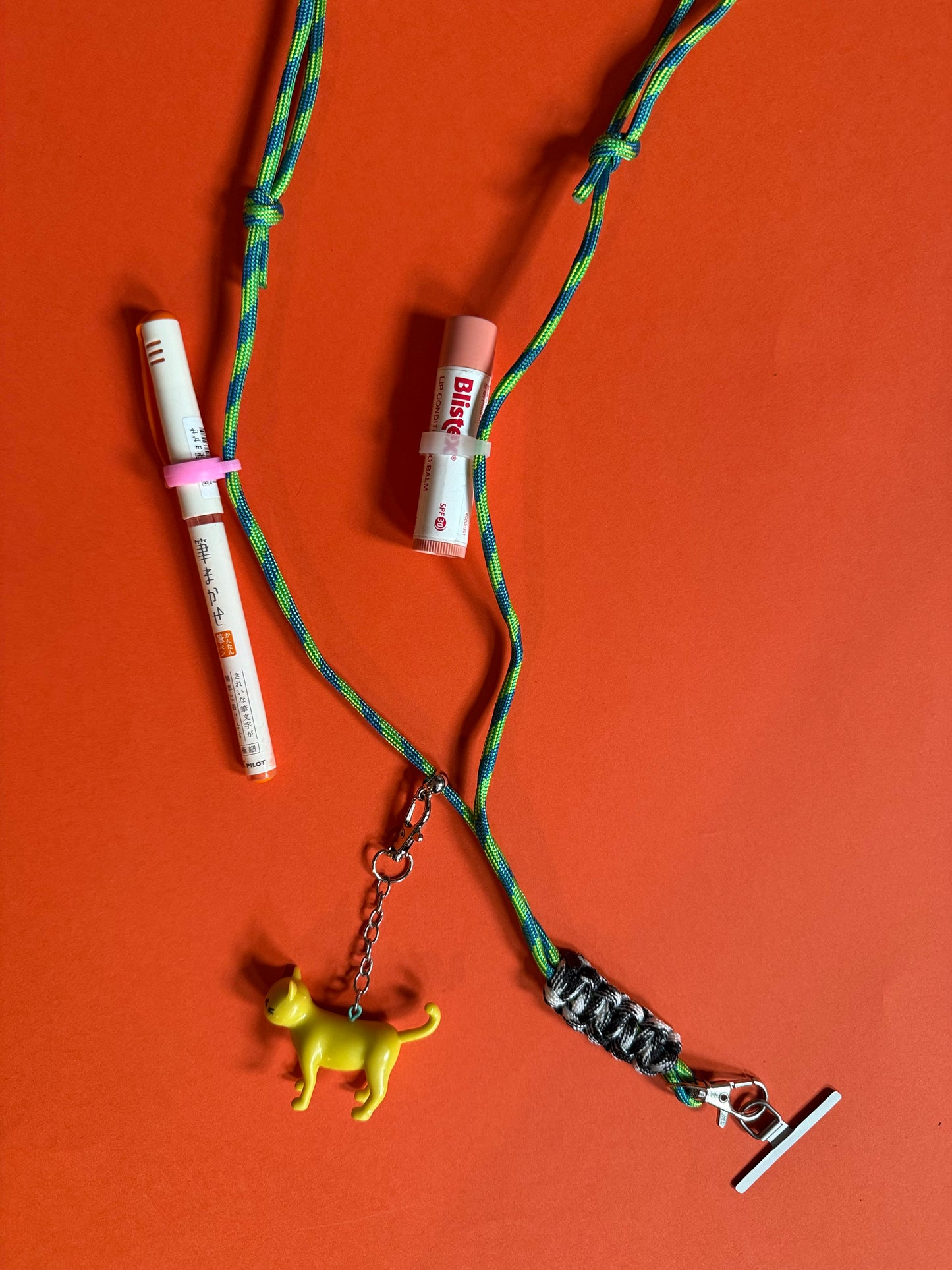 Cord Phone strap with rubber loop holders