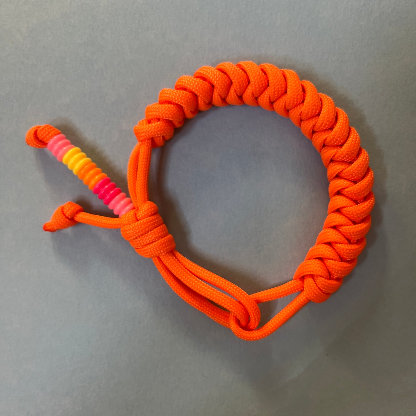 Para cord snake bracelet orange