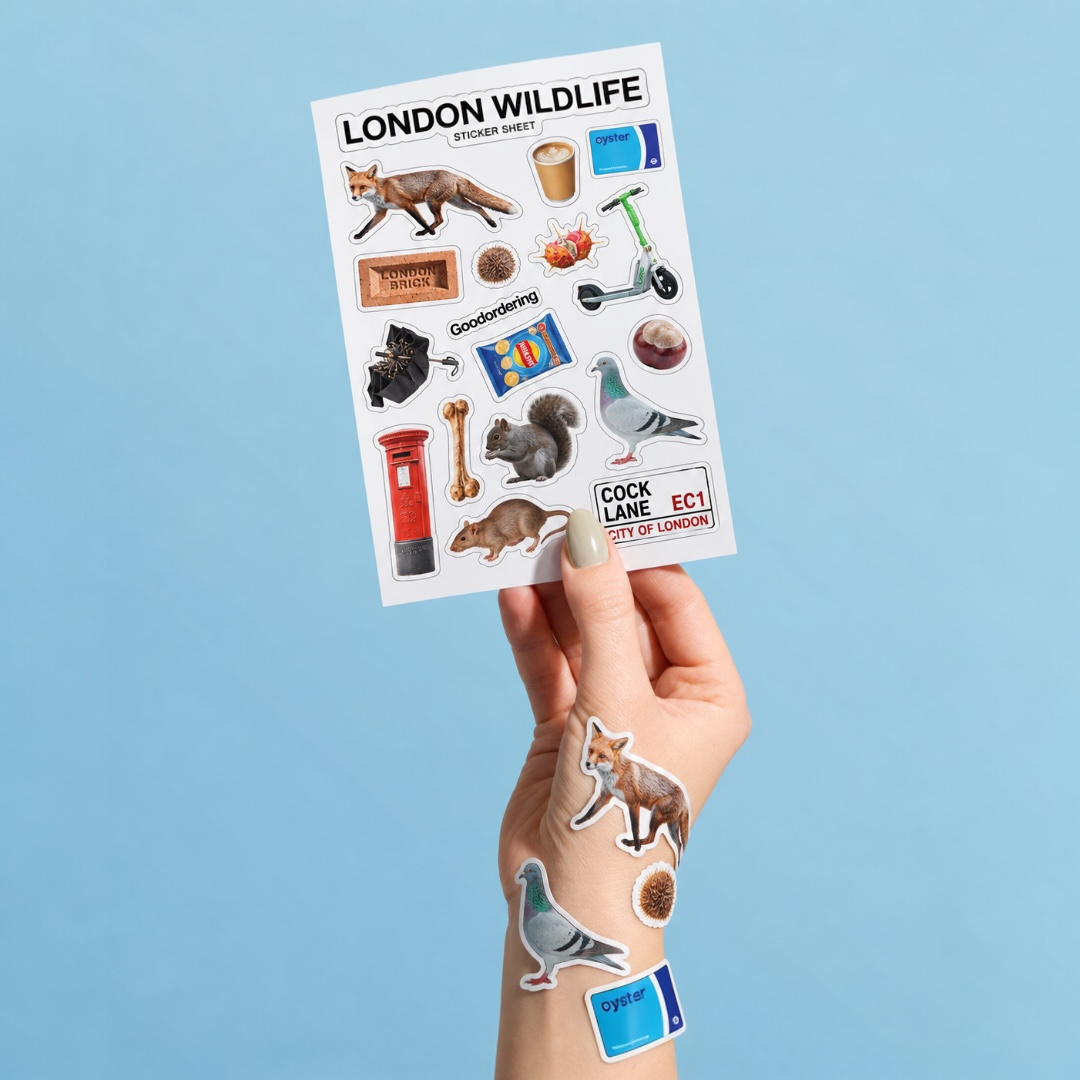 London Wildlife A5 Vinyl Sticker Sheet – London Icons