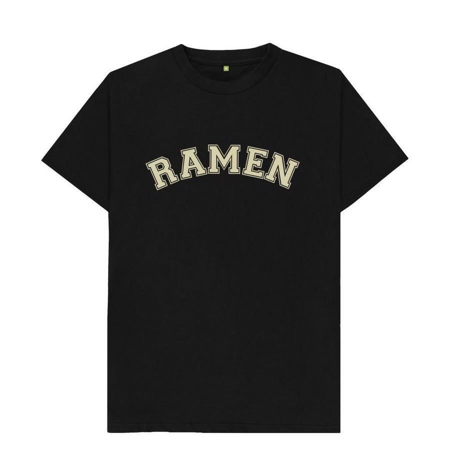 Black Ramen Varsity T-shirt with double line