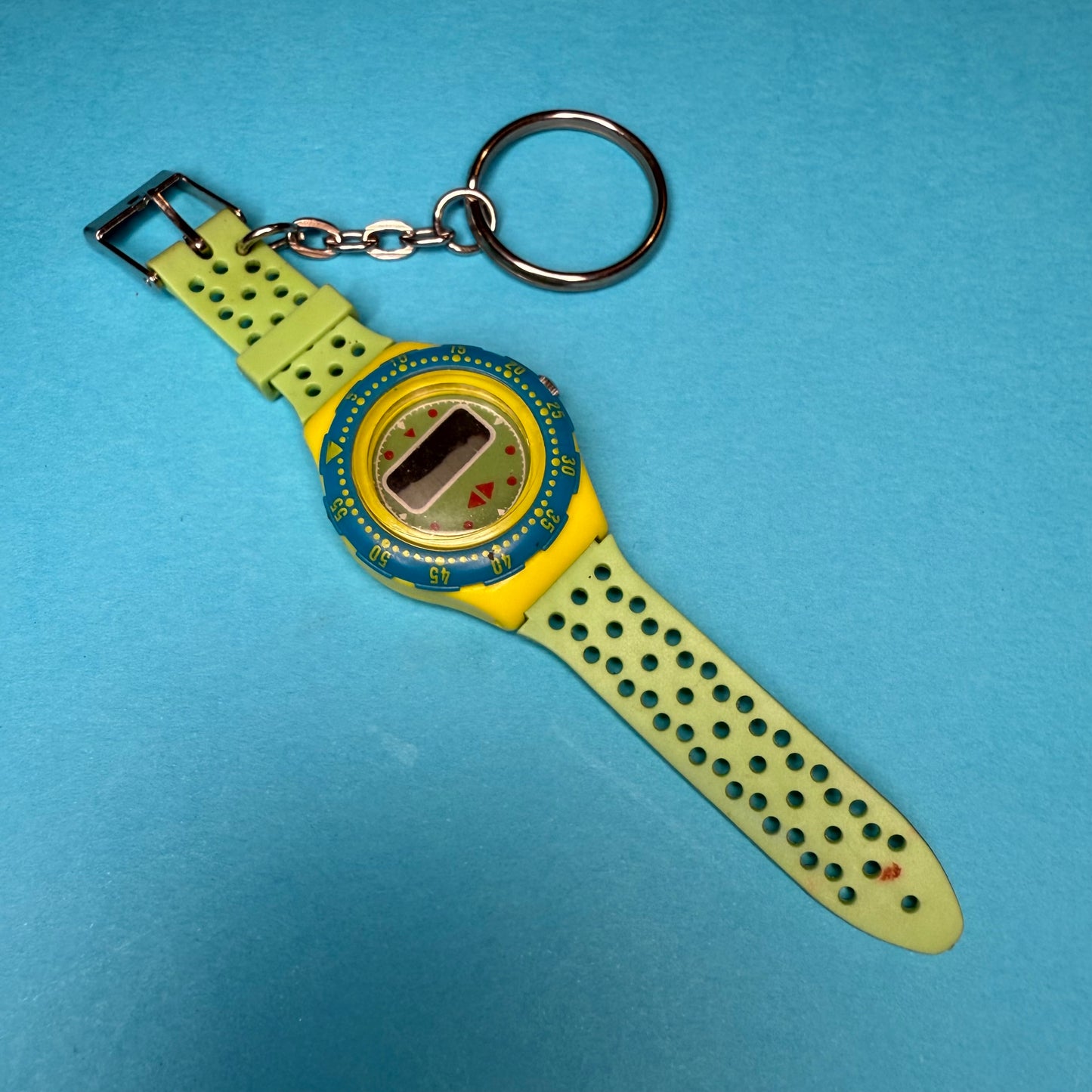 80s vintage 80s watch charm keyring