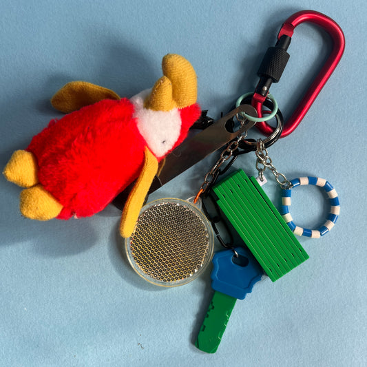 Parrot bag charm Clowncore