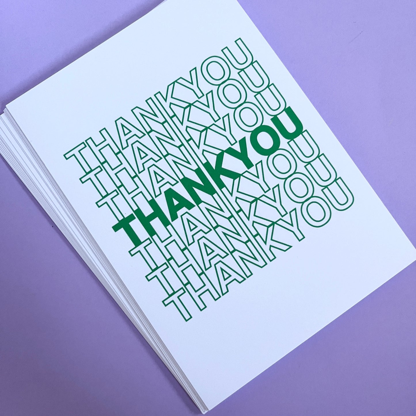 Thank you Postcard note pack of 20 thankyou cards