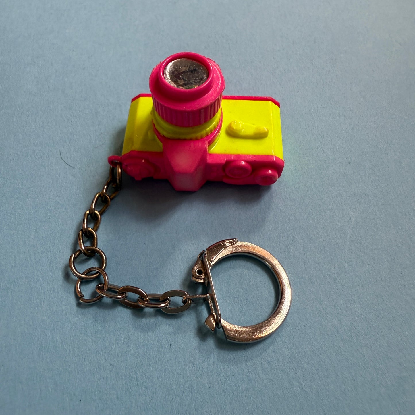 Neon 80s plastic camera charm