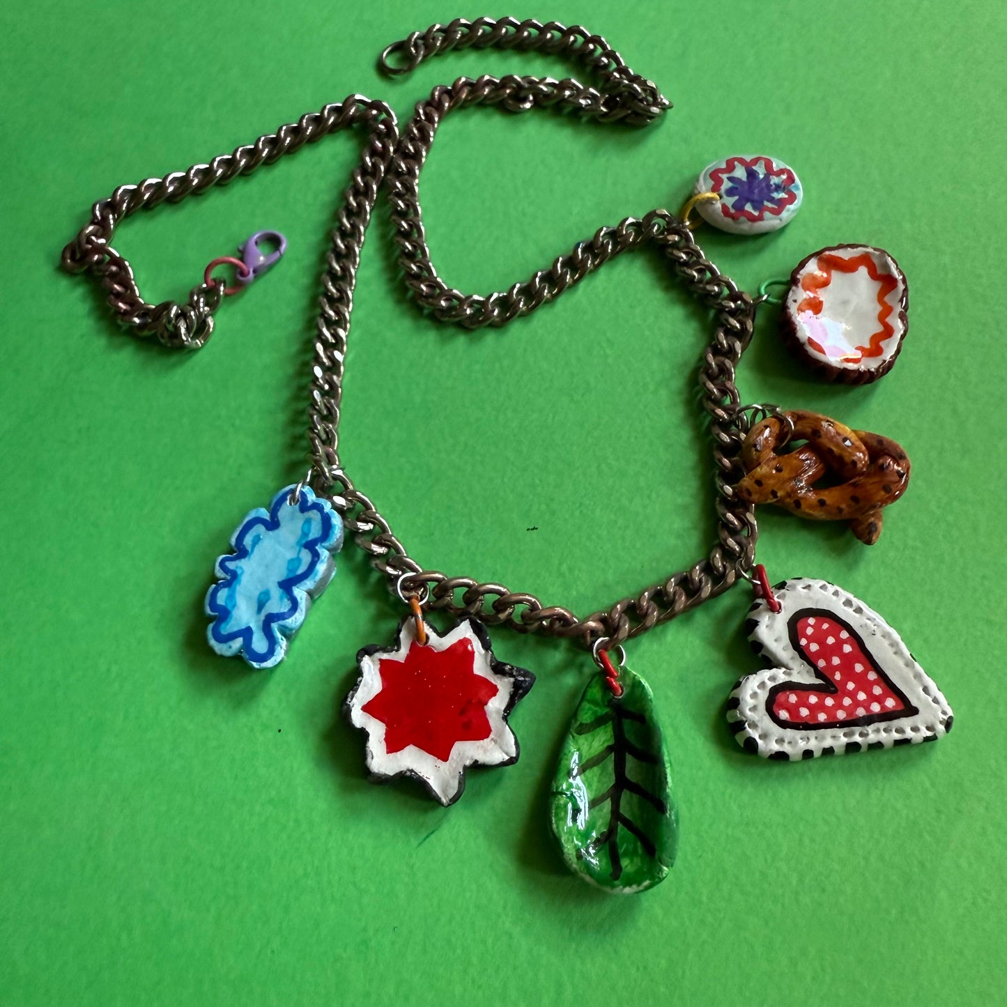 Clay charm necklace 1