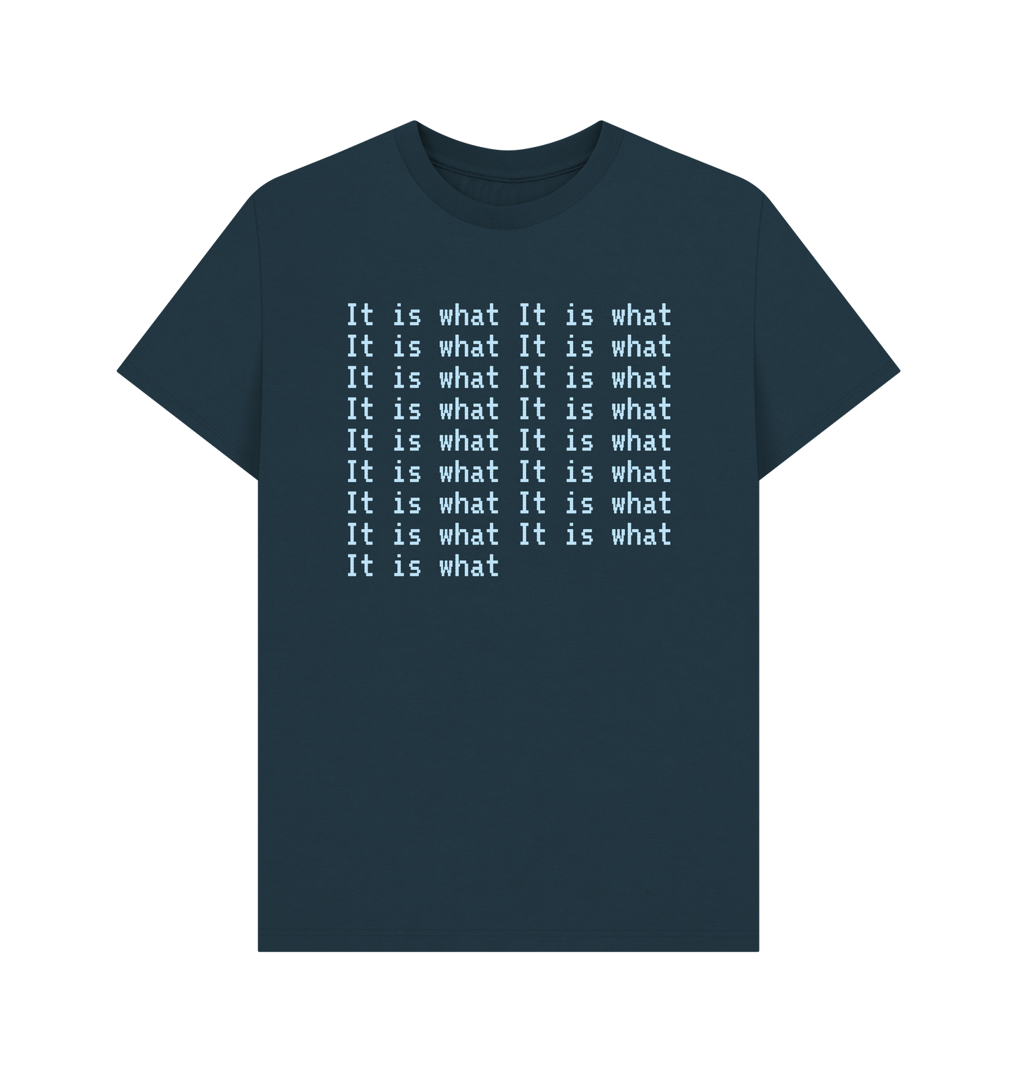 Denim Blue Printed T-shirt Front