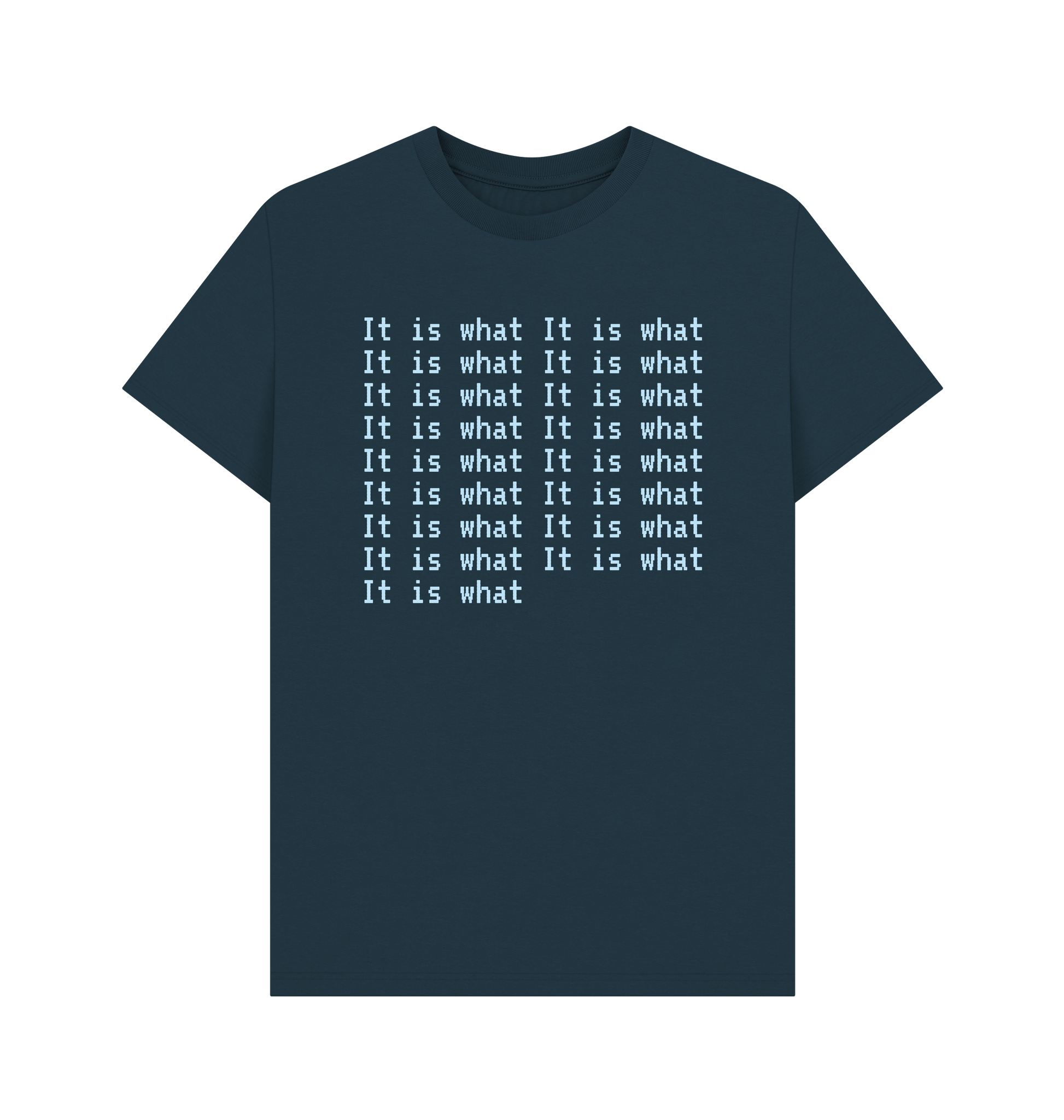 Denim Blue Printed T-shirt Front