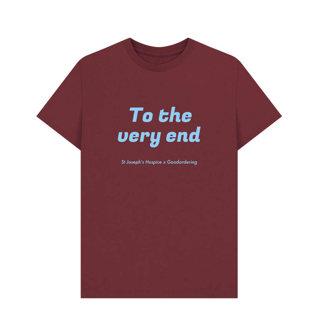 Red Wine St Joseph's Hospice Collaboration T-shirt To the very end