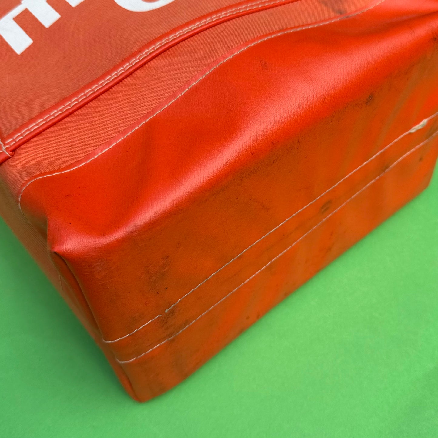 Upcycled Vintage Travel Bag Pannier – Orange