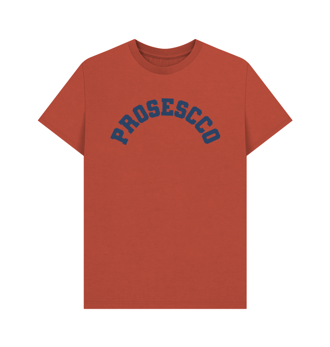 Rust Prosecco varsity t-shirt unisex