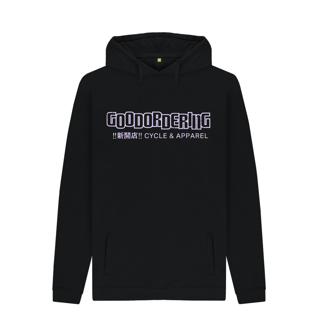 Black Printed Hoody Front