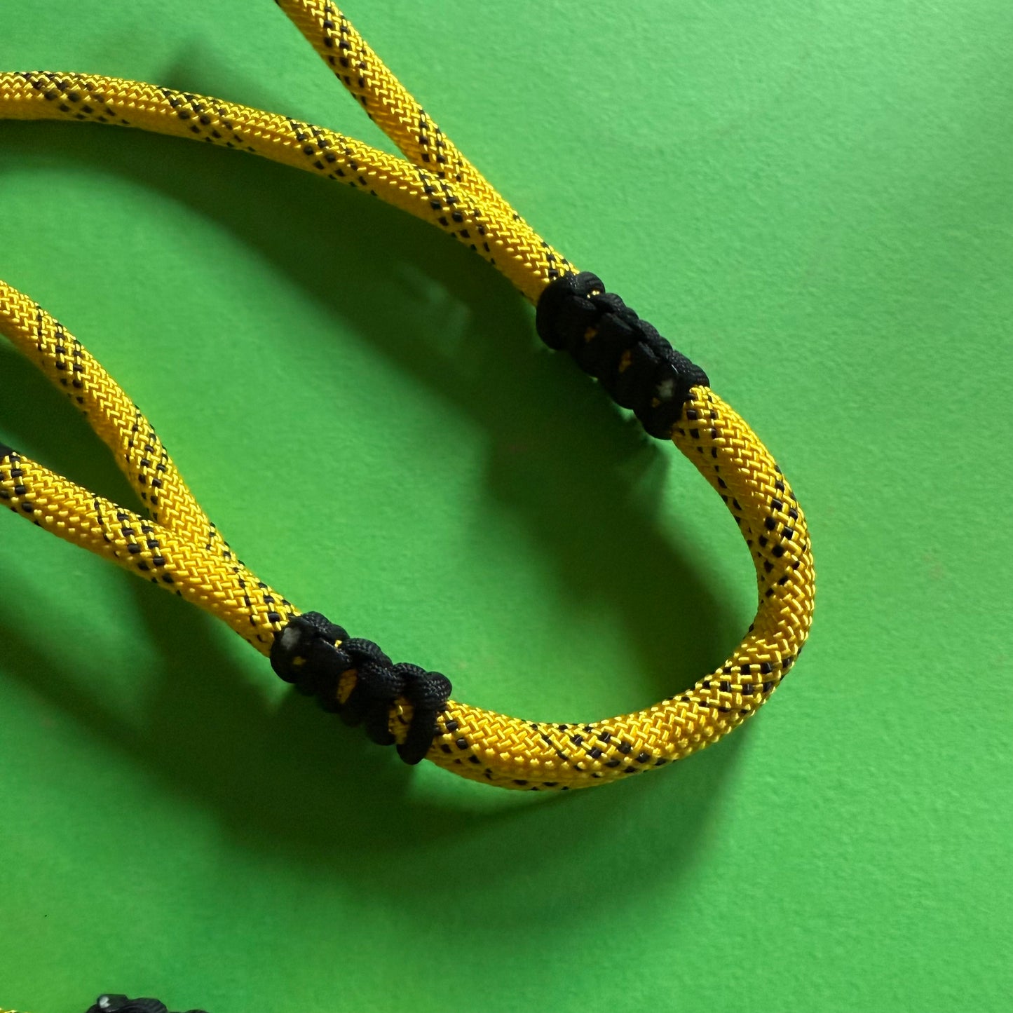 Thick Cord Phone strap lanyard black & yellow