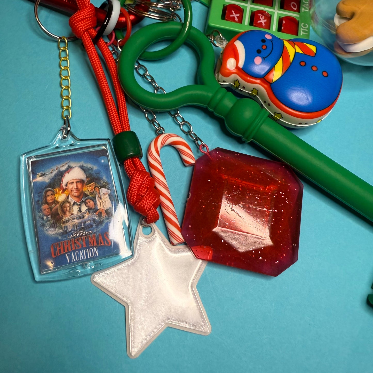 Bag charm and keyring christmas big key