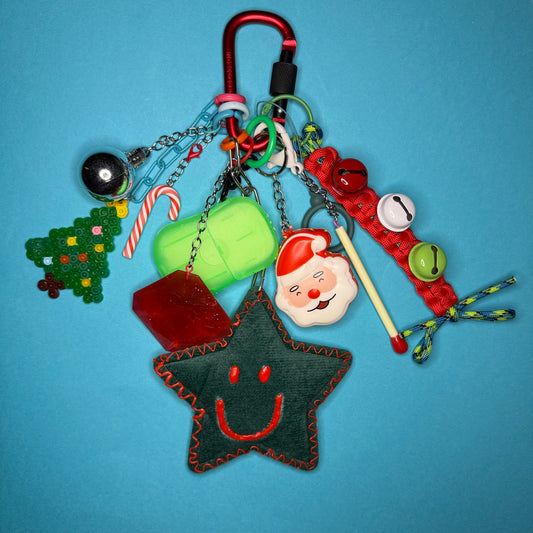 Bag charm and keyring christmas bells