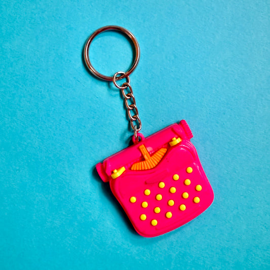 Neon 80s vintage typewriter charm