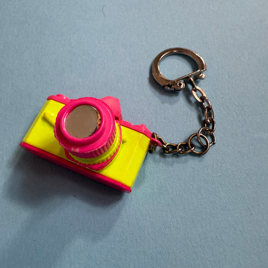 Neon 80s plastic camera charm