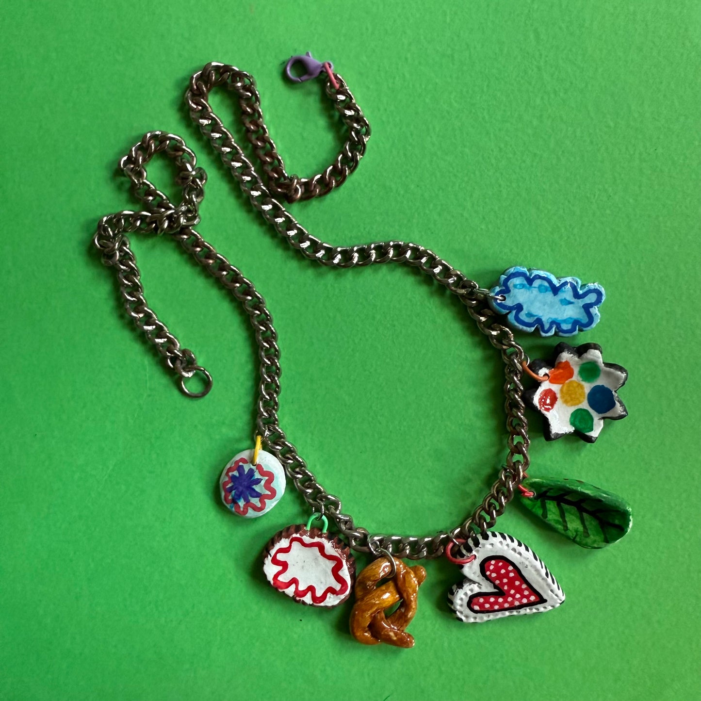 Clay charm necklace 1