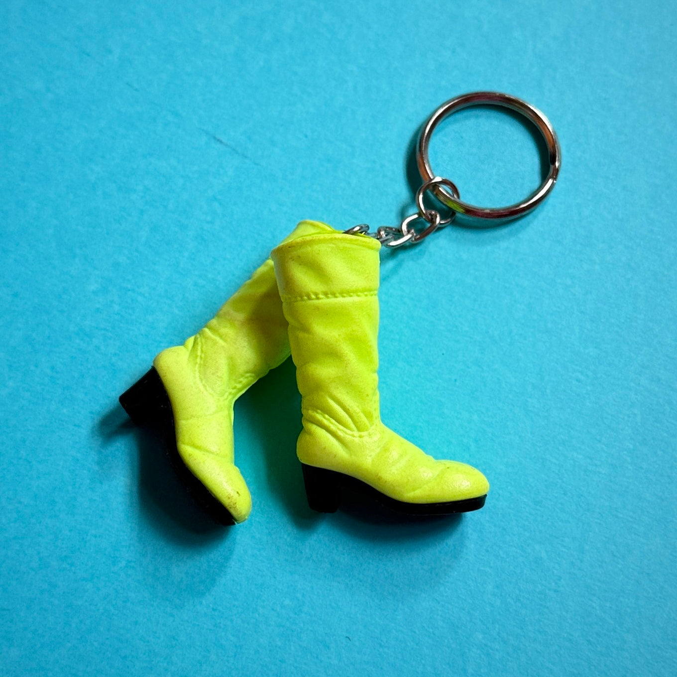 Neon 80s vintage high boots charm