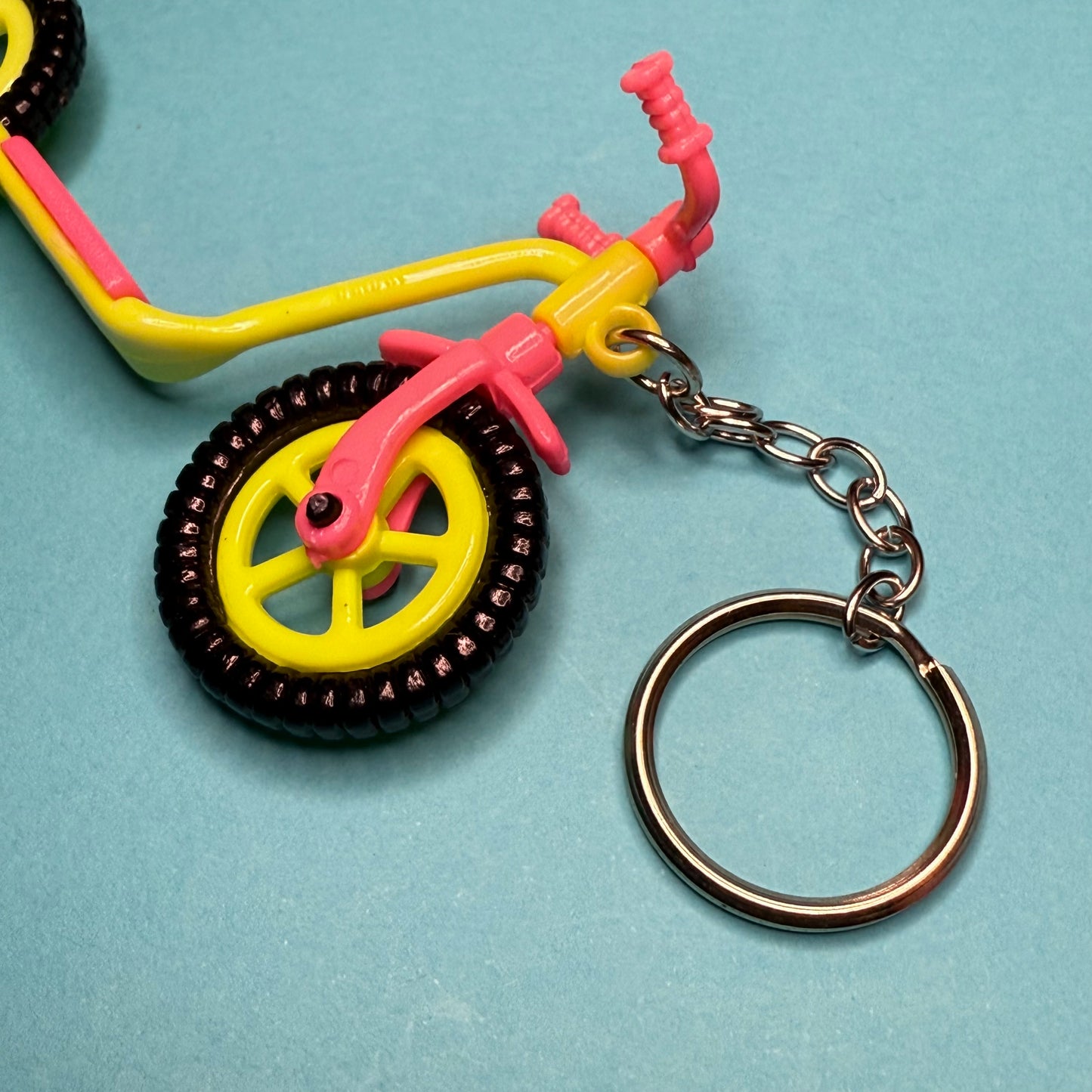 Neon retro 80s keyring scooter