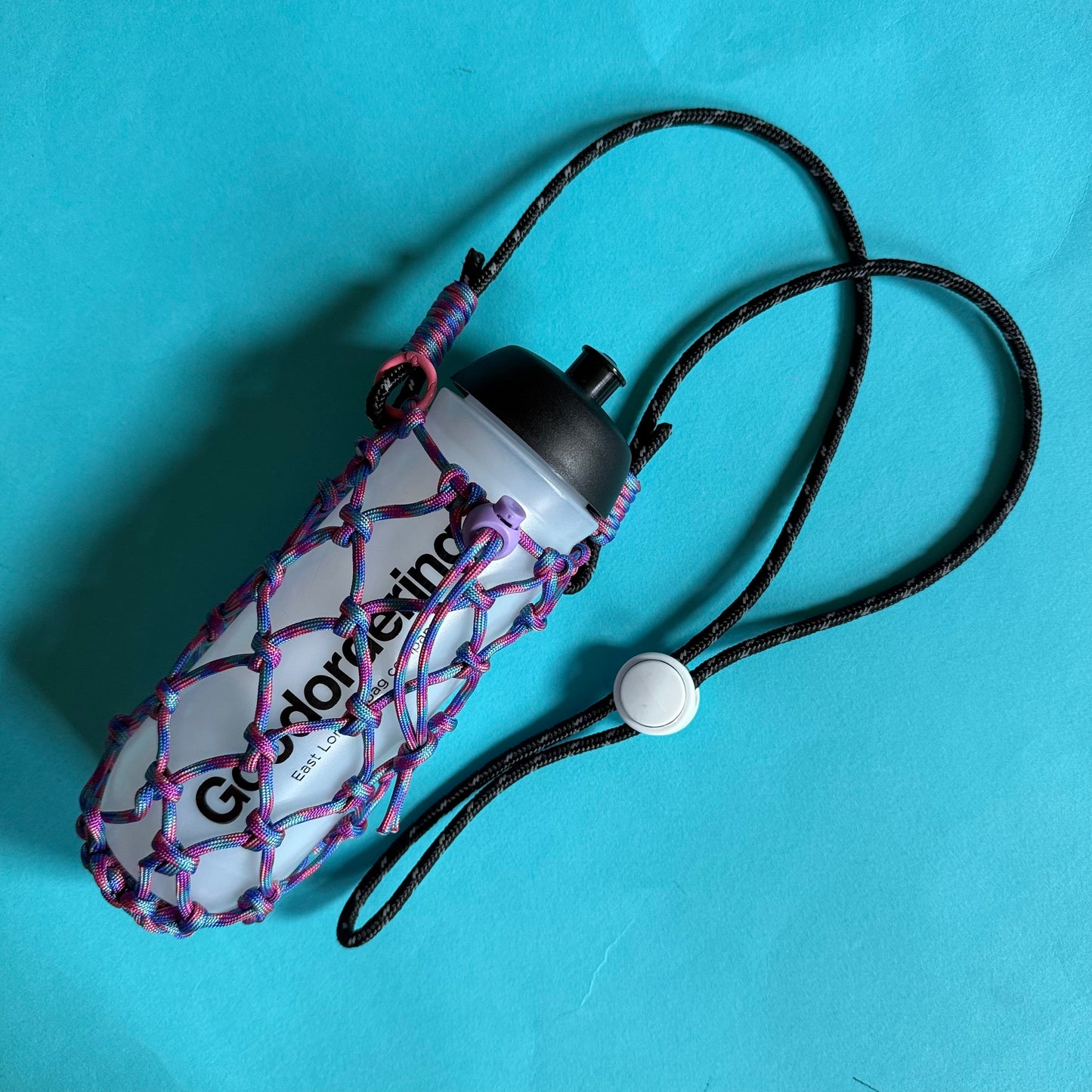 Macrame paracord bottle bag