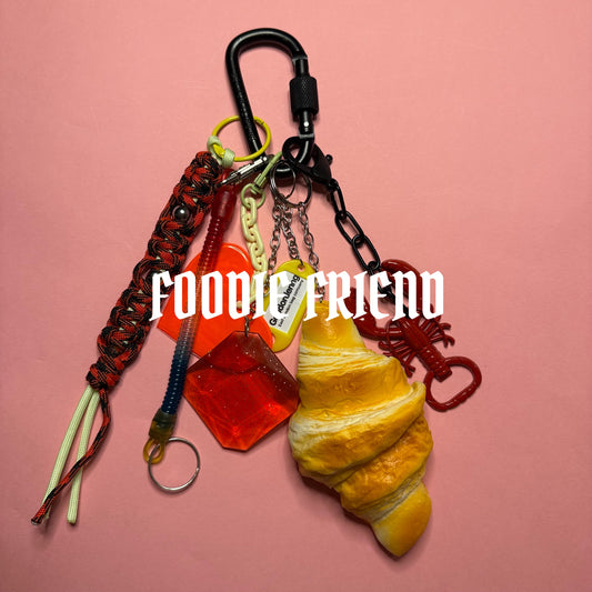 Bag charm and keyring foodie friend