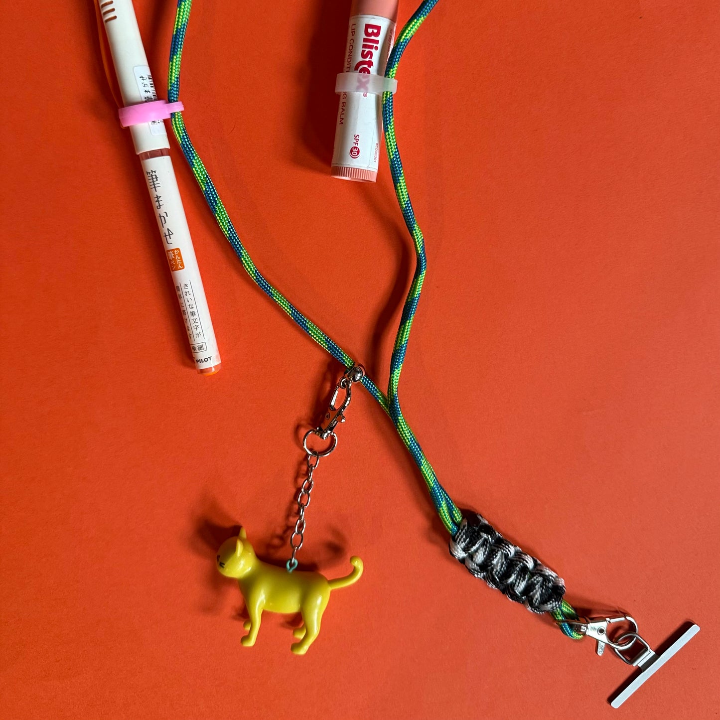 Cord Phone strap with rubber loop holders