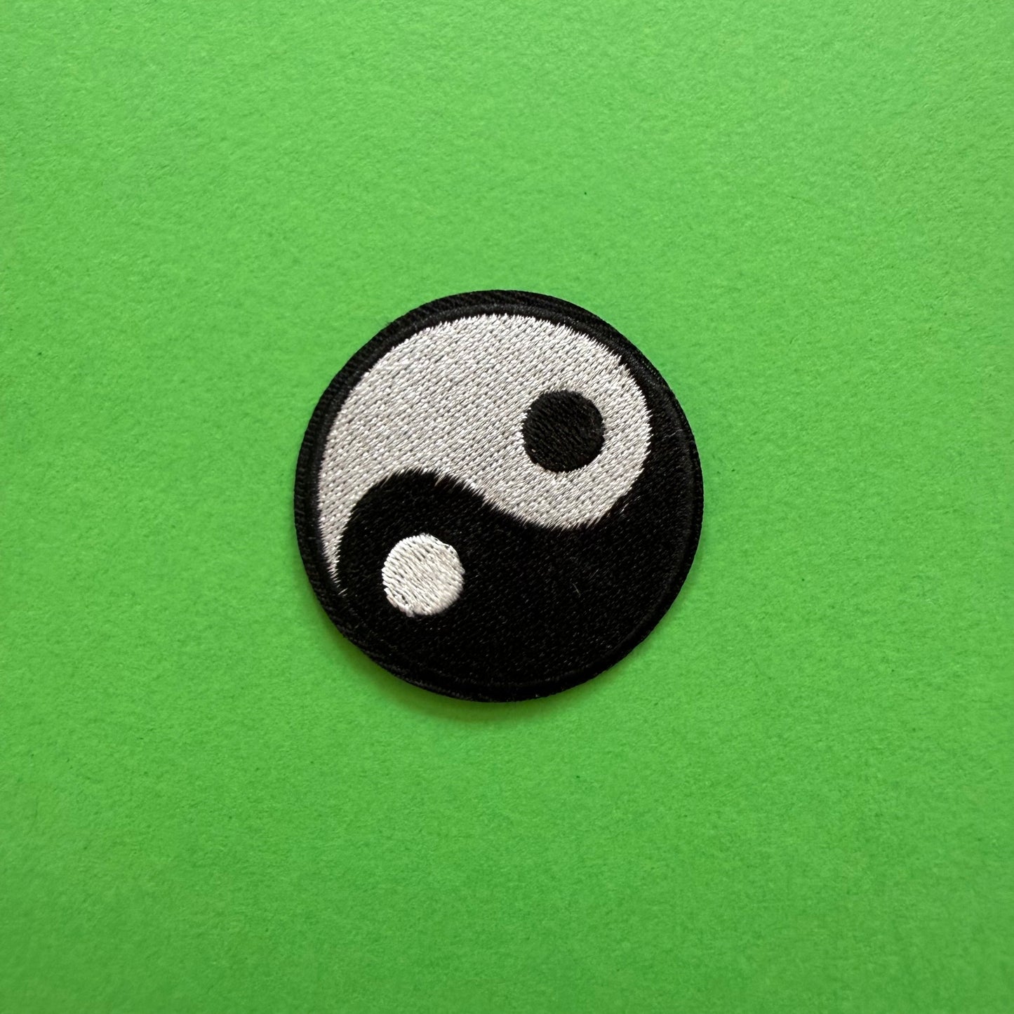 Yin Yang iron-on embroidered Patch