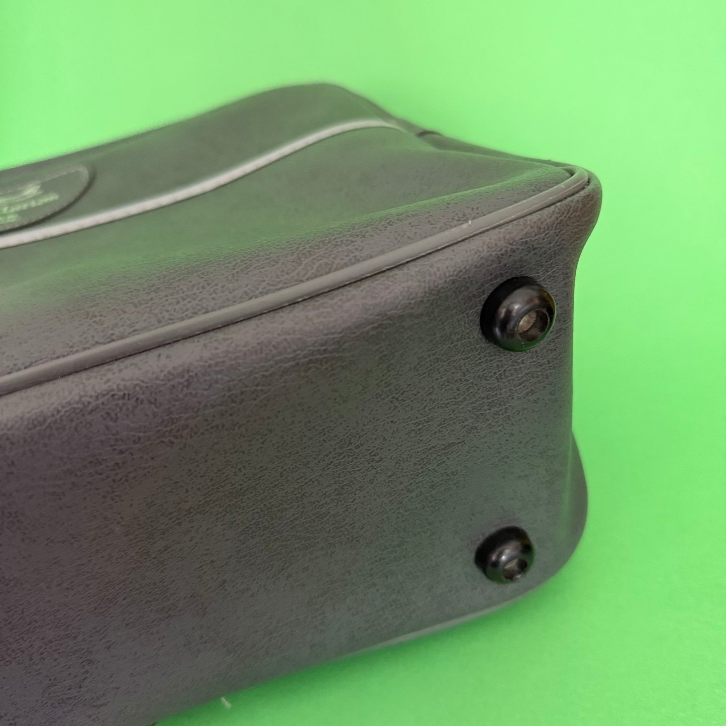 Upcycled vintage 80s travel bag pannier gray
