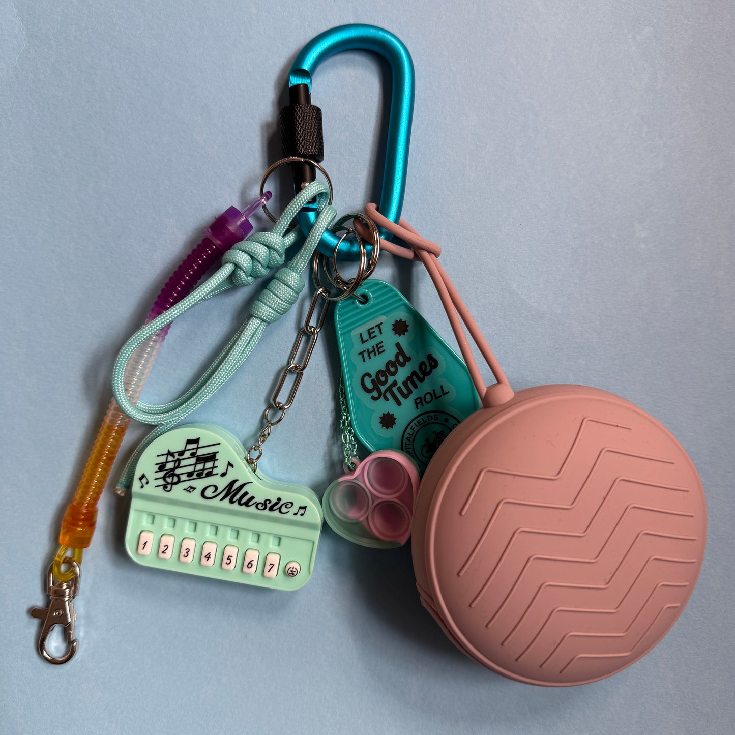 Bag charm and keyring silicone purse