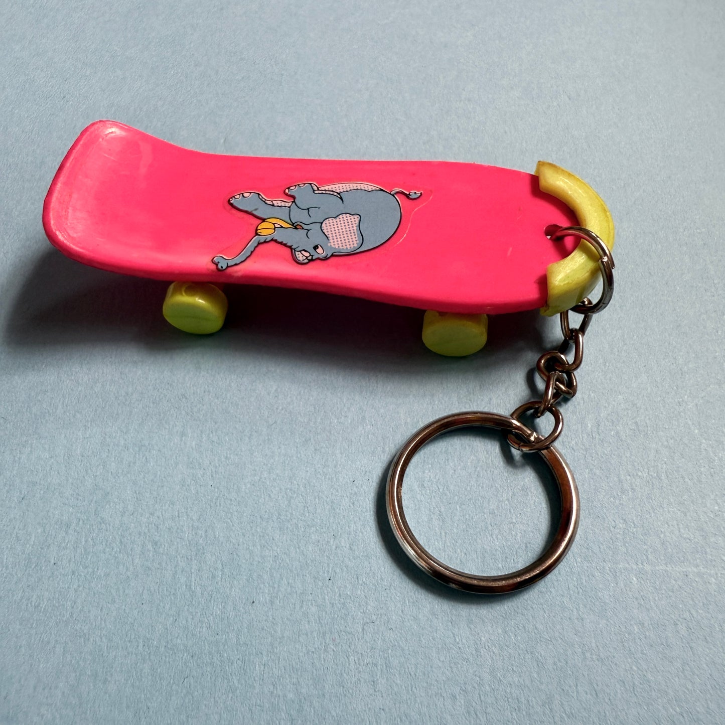 Neon 80s mini pink skateboard charm