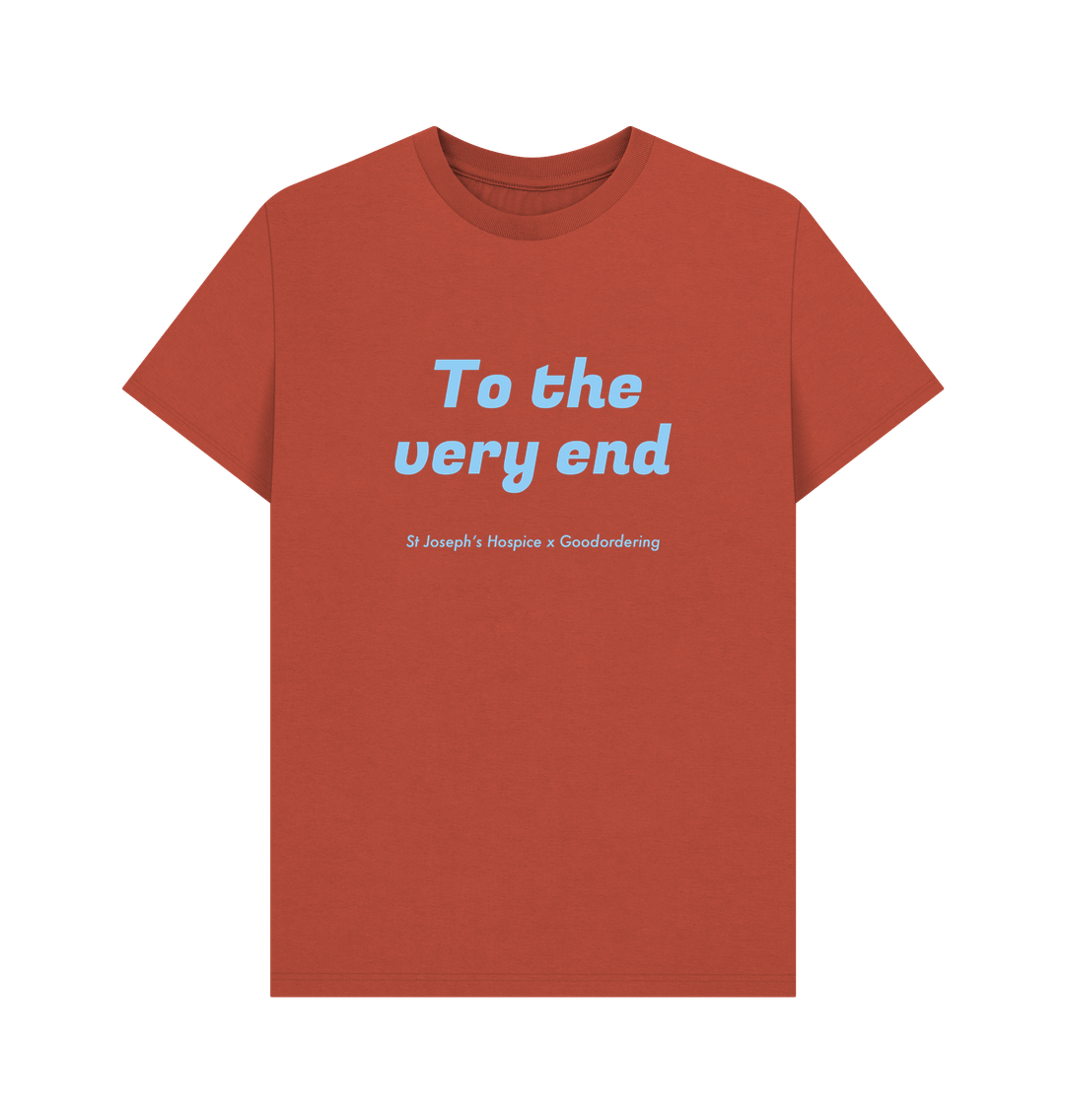 Rust St Joseph's Hospice Collaboration T-shirt To the very end