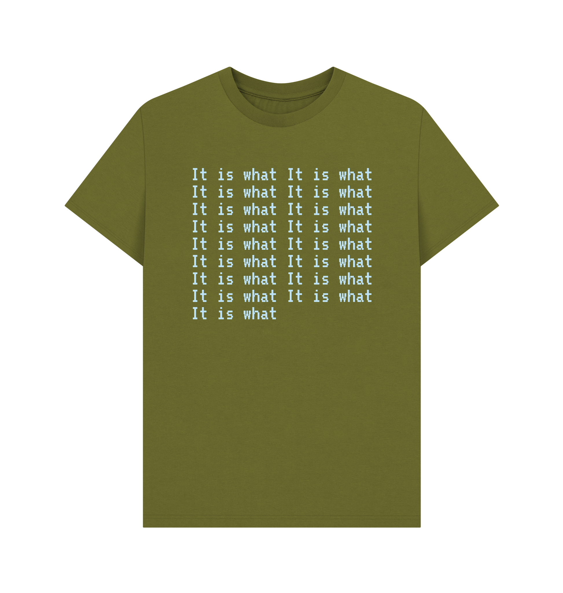Moss Green Printed T-shirt Front