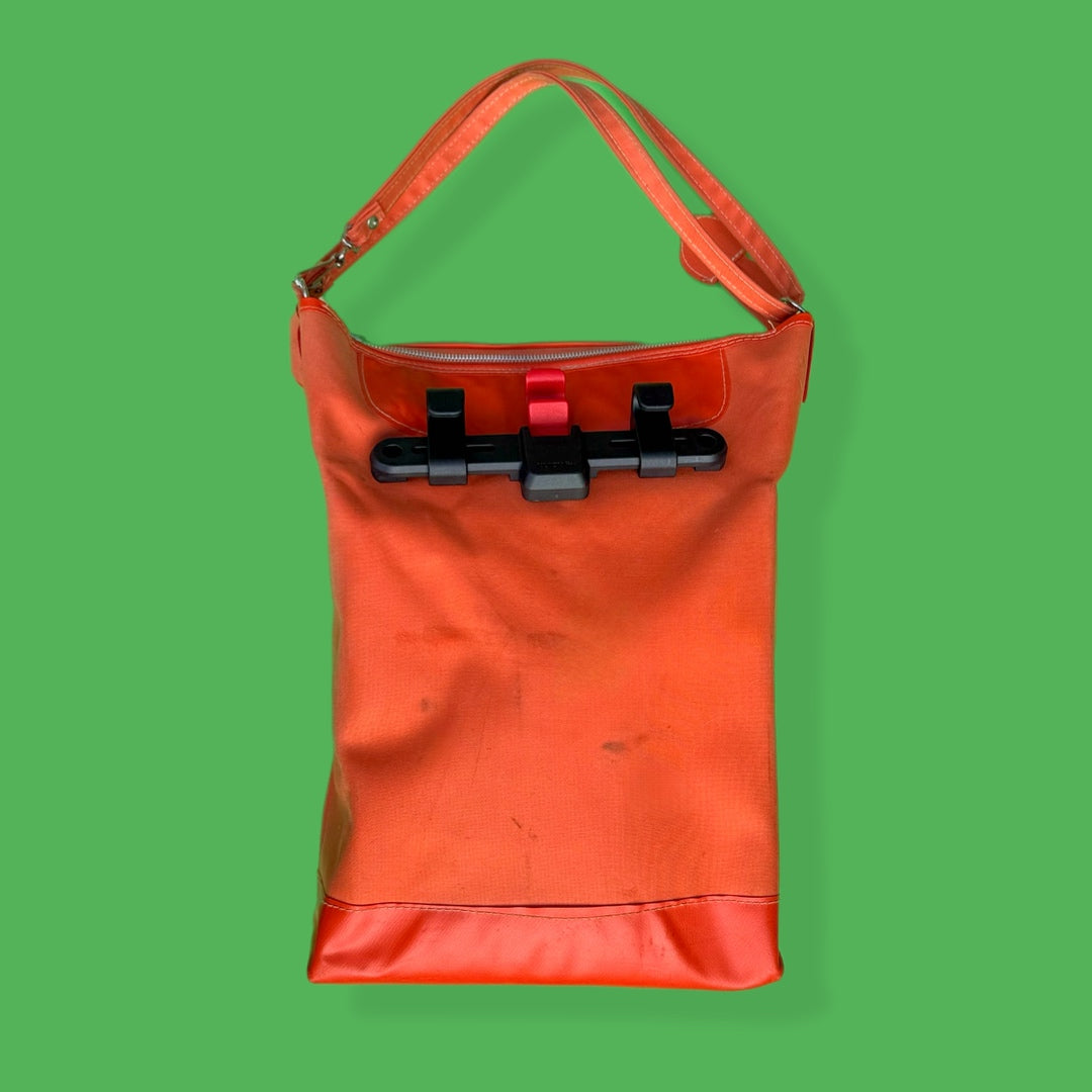 Upcycled Vintage Travel Bag Pannier – Orange