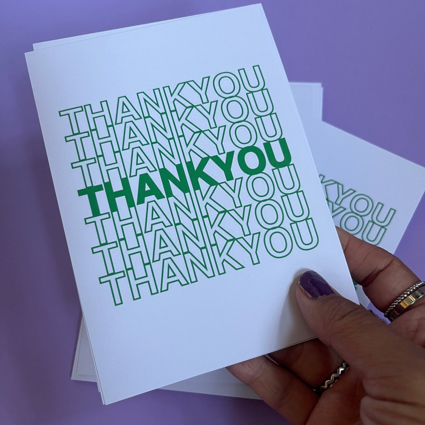 Thank you Postcard note pack of 20 thankyou cards