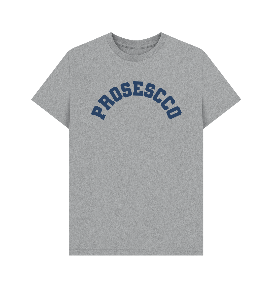 Athletic Grey Prosecco varsity t-shirt unisex