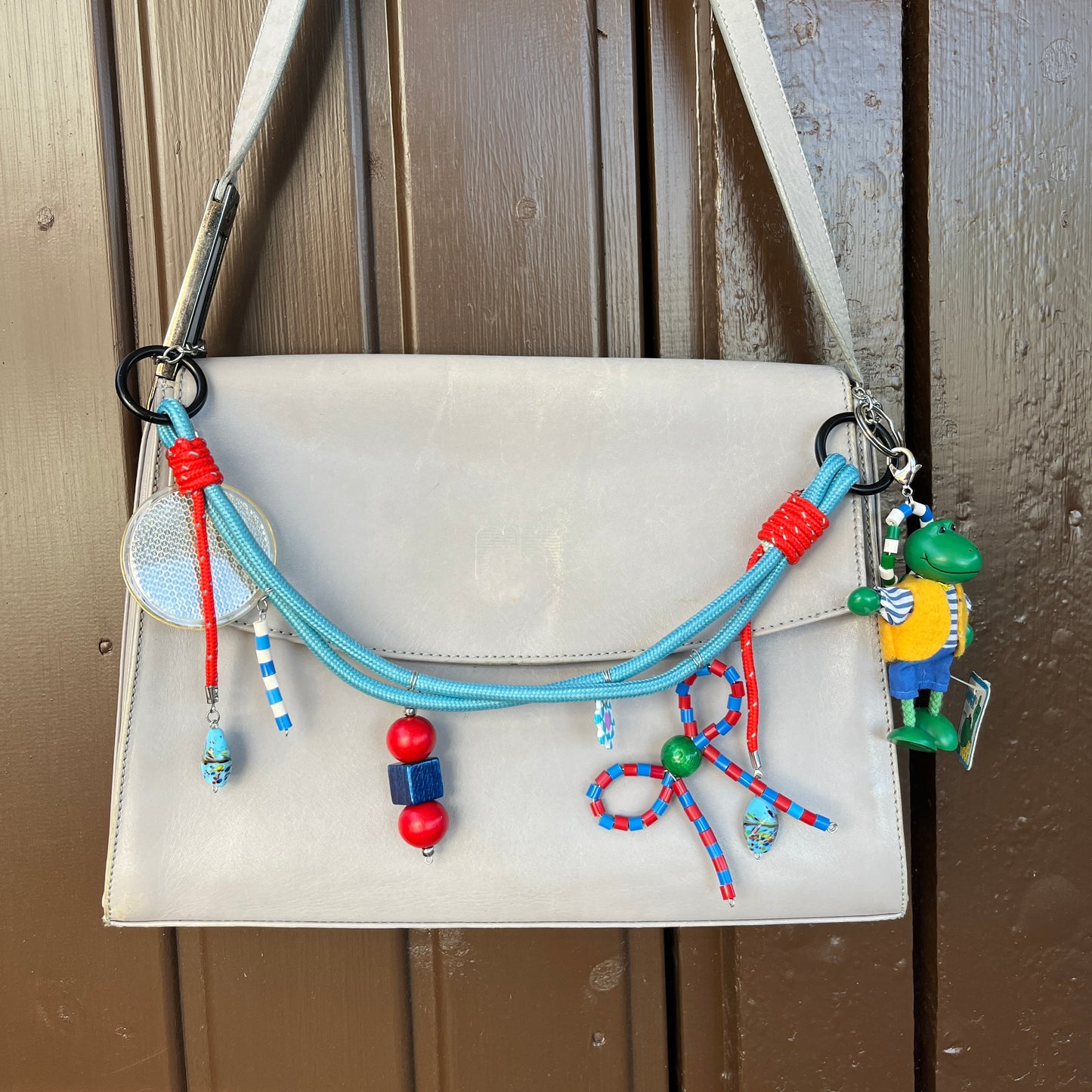 Frog rope bag charm Clowncore