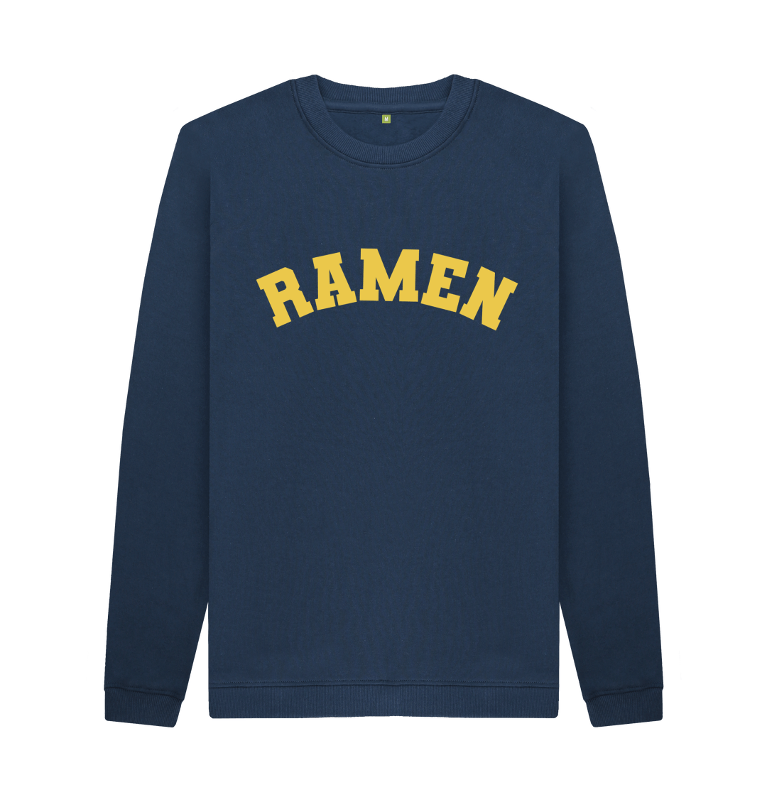 Navy Blue Printed Sweater Front
