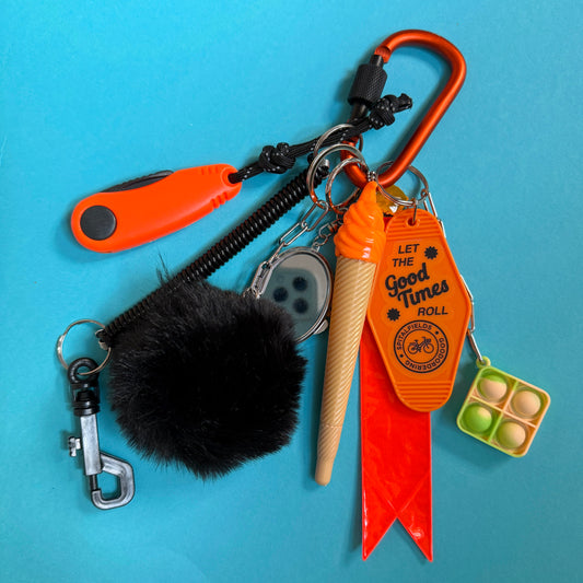 Bag charm and keyring orange ice cream