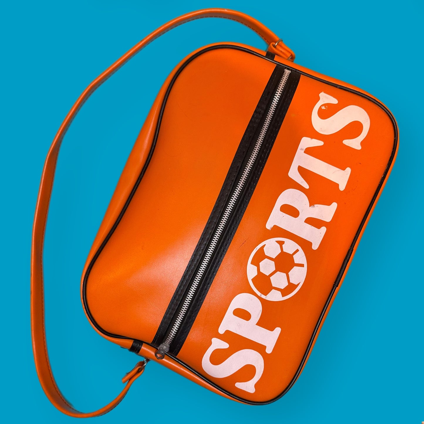 Upcycled retro sports bag Bike Pannier messenger bag