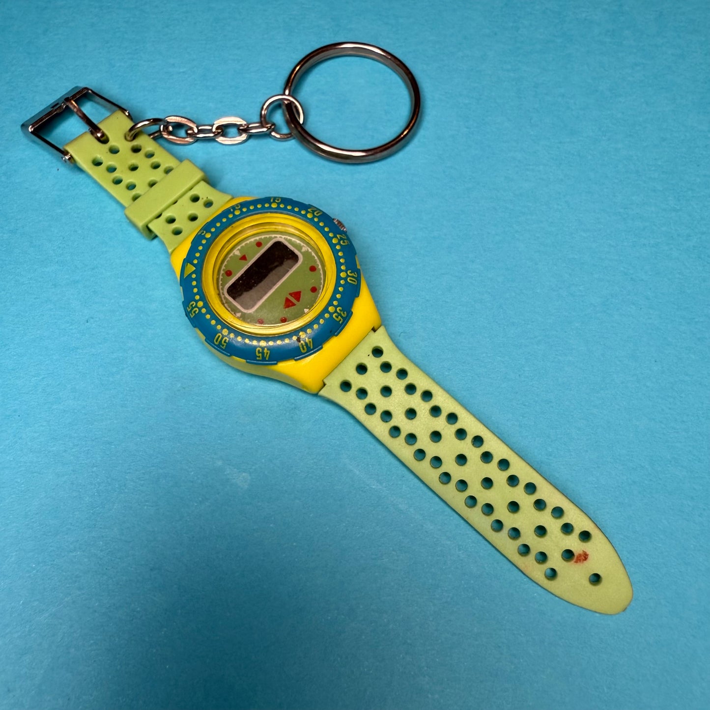 80s vintage 80s watch charm keyring