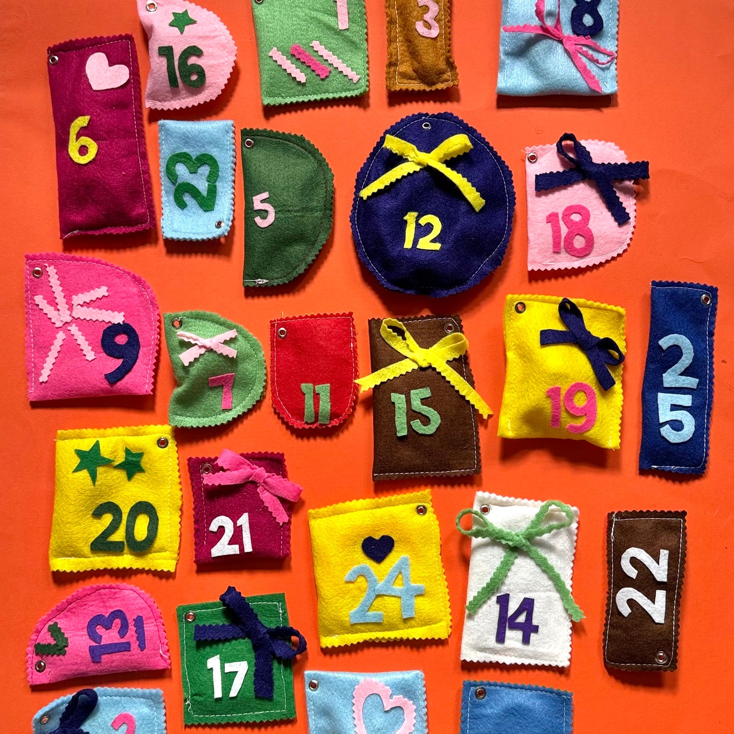 Advent calendar felt wrapped