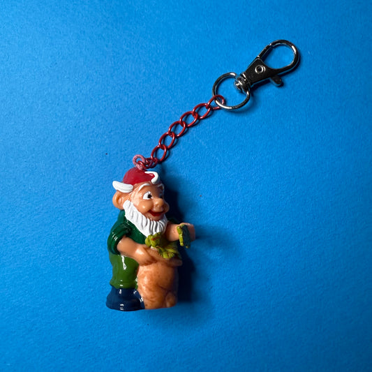 Gnome keyring / bag charm spinach