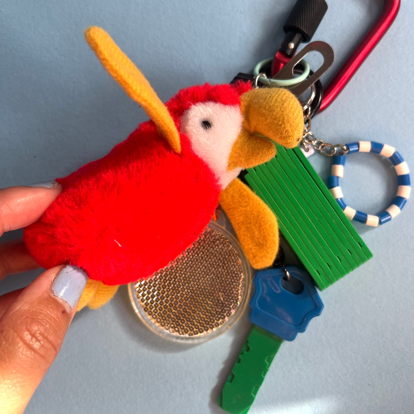 Parrot bag charm Clowncore