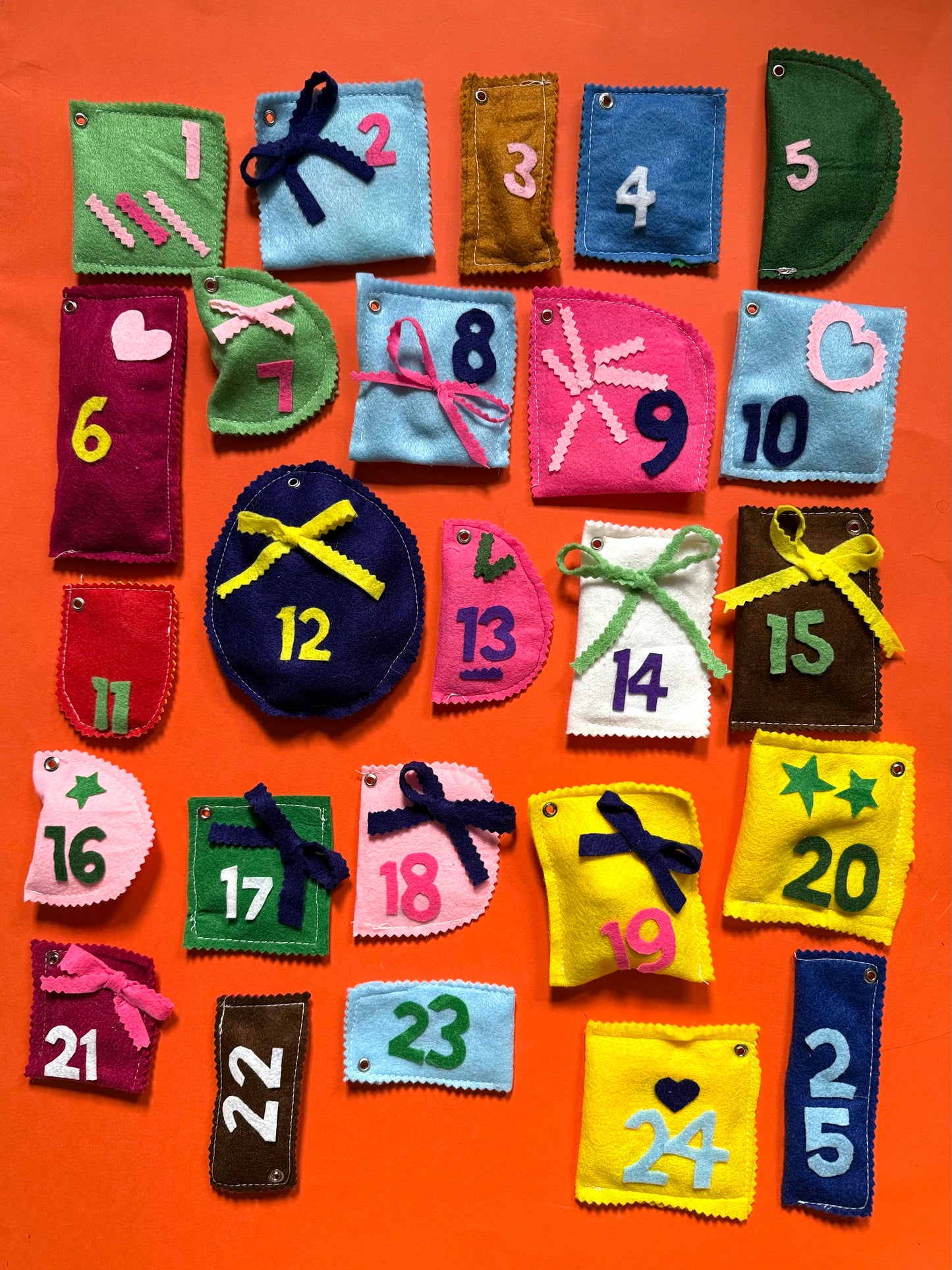 Advent calendar felt wrapped