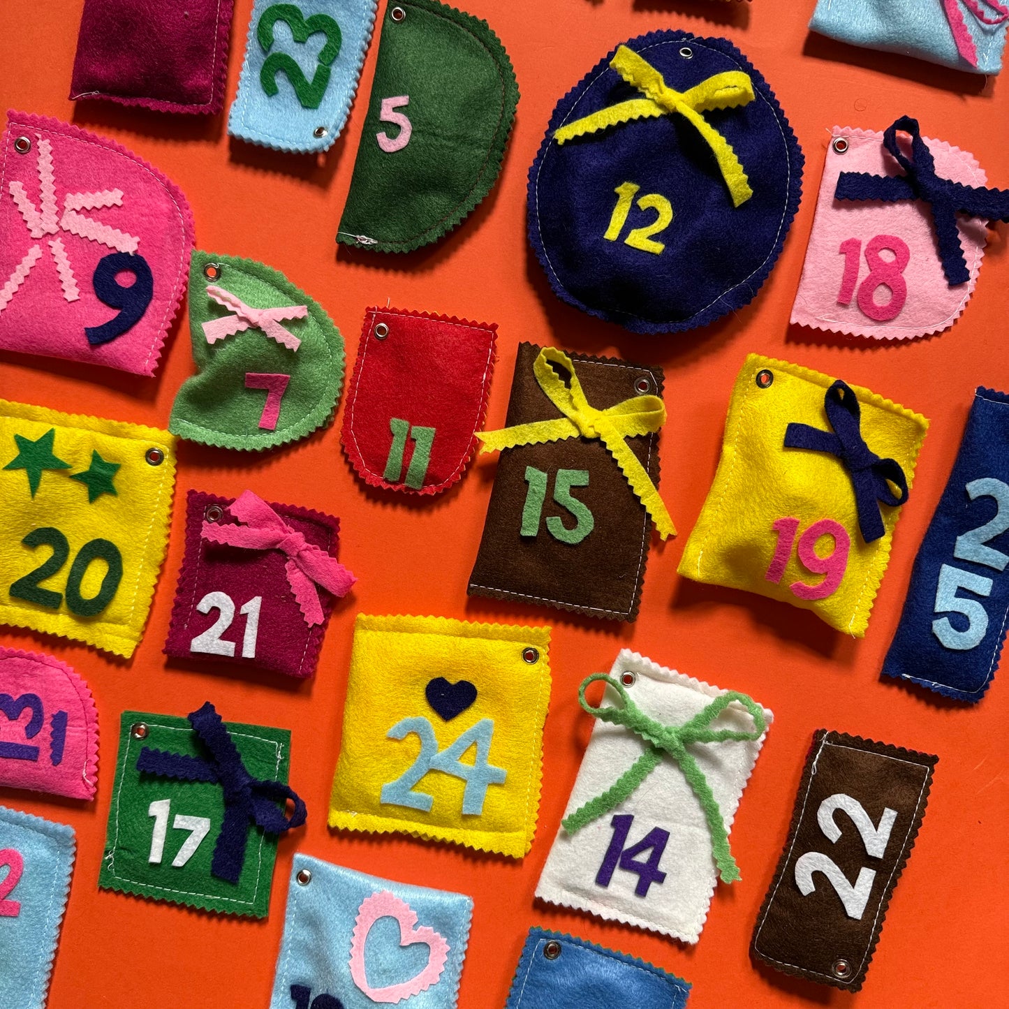 Advent calendar felt wrapped