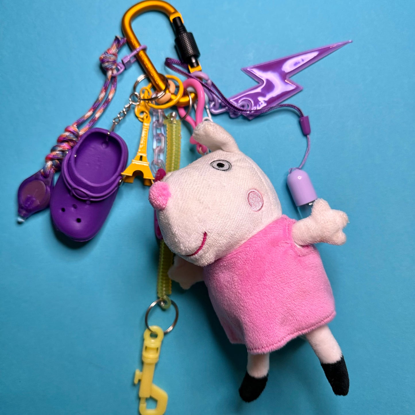 Bag charm and keyring peppa pig