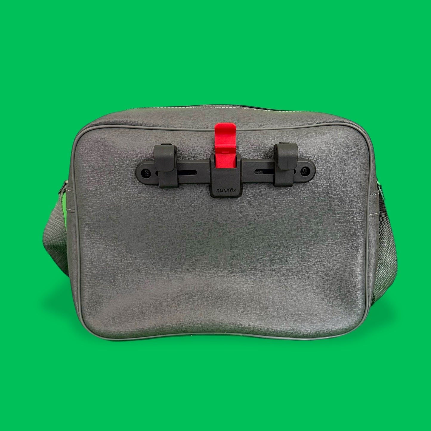 Upcycled vintage 80s travel bag pannier gray