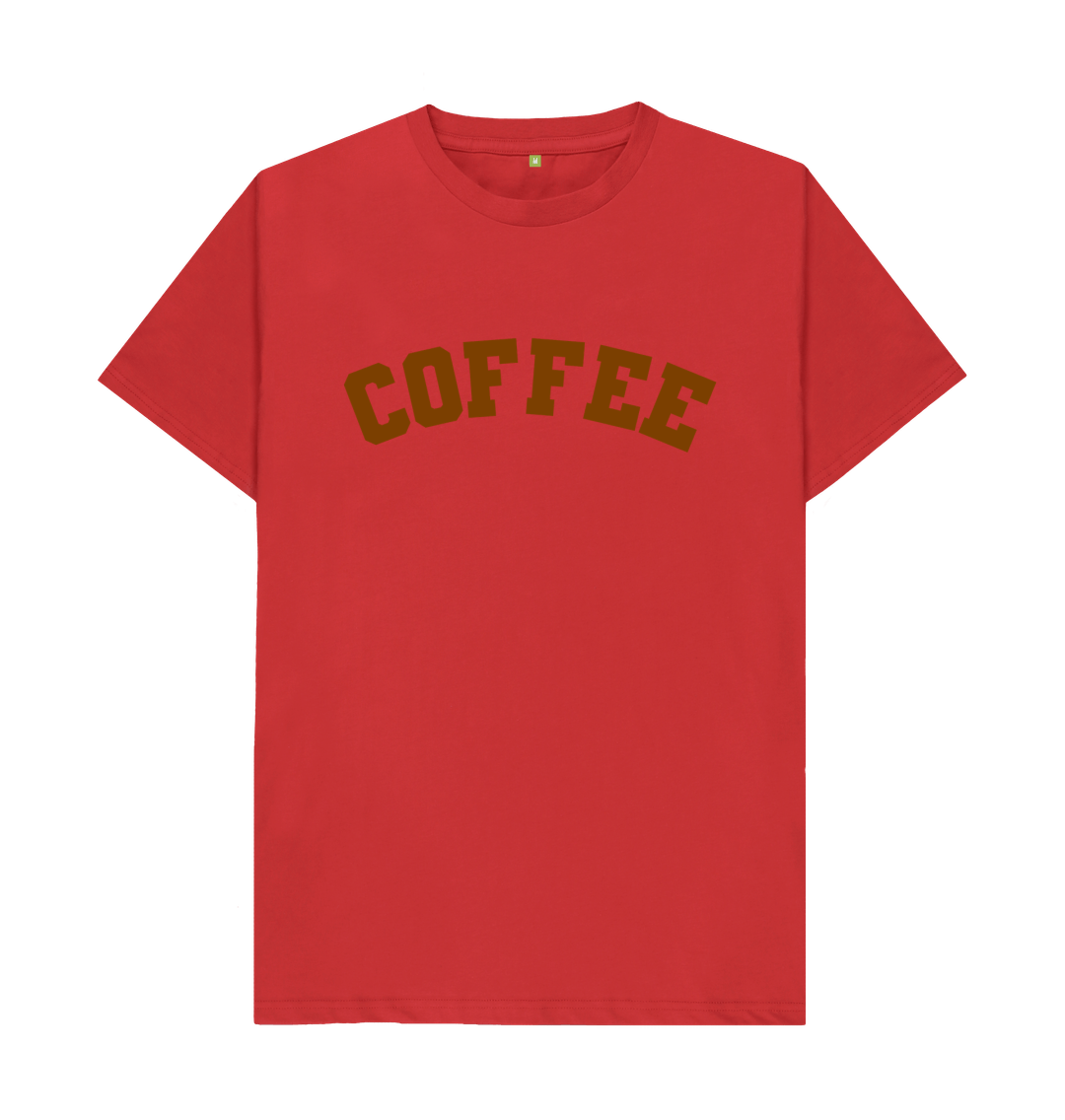 Red Coffee varsity unisex t-shirt